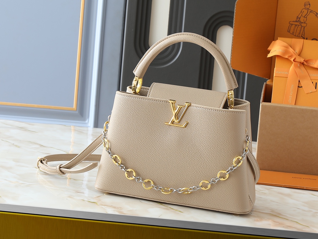 LV Classic Handbag Monogram Canvas Model M23943 LV Logo Detail Office